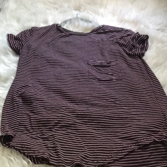 Maroon and white striped shirt - Picture 1 of 1